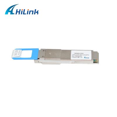 China Hilink 100G QSFP28 Transceiver 80KM 100Ghz ITU DWDM PAM4 Dual CS Adapter for sale