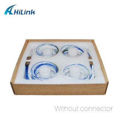 China Single Mode PLC Fiber Optic Splitter Mini 1X8 Steel Tube 0.9mm Without Connector for sale
