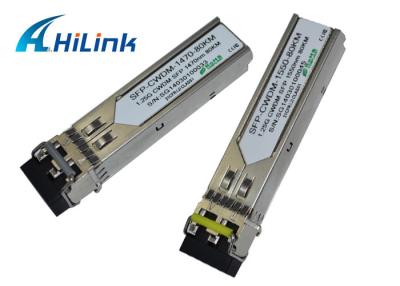 China CWDM SFP Transceiver Fiber Optic Interface Module Low Power Dissipation 1260 - 1610nm for sale