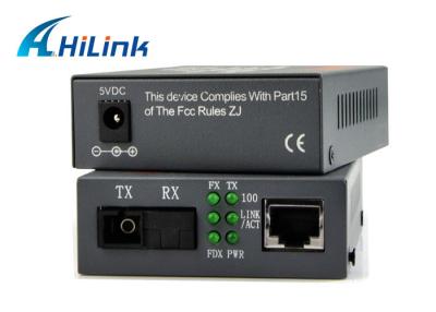 China WDM SFP Port Fiber Optic To RJ45 / UTP Media Converter , Compatible Cisco Media Converter for sale