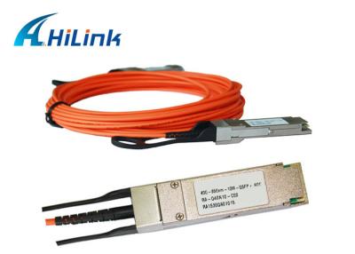 China InfiniBand QDR QSFP Fiber Cable , Compatible Huawei / Cisco AOC Cables QSFP-40G-AOC10M for sale