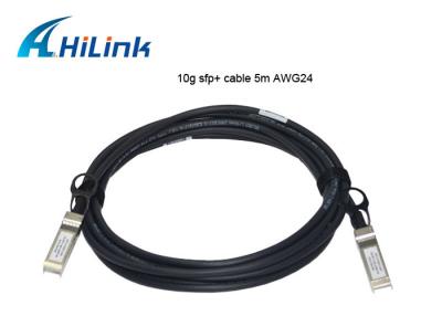 China 5 Meters Direct Attach Copper Cable , SFP+ To SFP+ Cable SFP-H10GB-CU5M for sale