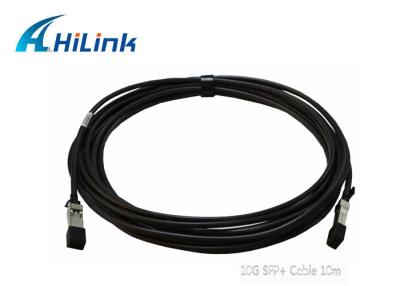 China Black Compatible Cisco Direct Attach Cable , Active Copper Cable 10m Length for sale