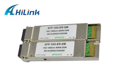 China XFP-10GER-OC192IR 10G XFP Transceiver , 1550nm transceiver fiber optic 40KM for sale