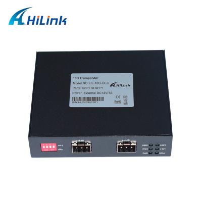 China 10G Transpondoer 10G OEO Media Converter SFP+ to SFP+ Fiber Optical Equipment DC12V1A for sale