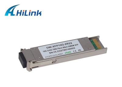 China 10GBase-ZR XFP Optical Transceiver 10G CH17-CH61 C- Band 80KM ZR DWDM Type for sale
