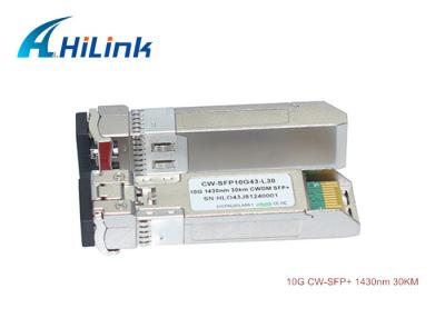 China Gigabit Ethernet 10G CWDM SFP+ Optical Transceiver Module 1430nm  Wavelength for sale