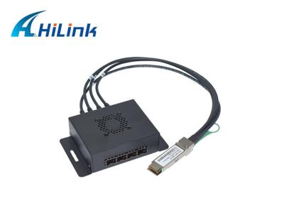 China Hilink Extender WDM Fiber Optic 40G QSFP+ To 4x10G SFP+ Adapter Module New Condition for sale