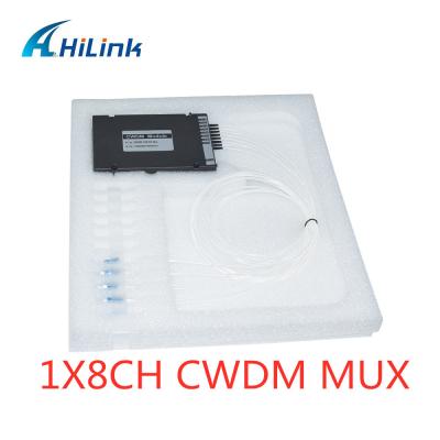 China High Isolation WDM Solution 1X8CH CWDM Filter Module MUX LC/UPC ABS Single Fiber for sale