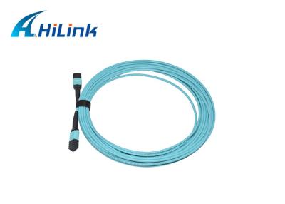 China El varón de MPO al cable óptico masculino 24 del desbloqueo de MPO quita el corazón a la longitud de OM4 10M para 40G QSFP en venta