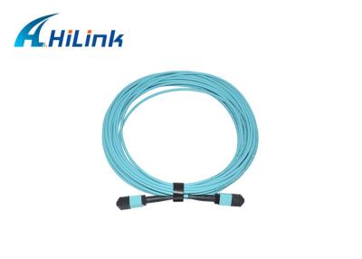 China Varón del WDM MPO del cable de la fibra con varios modos de funcionamiento a la base masculina OM4 10M del cordón de remiendo de MPO 24 en venta