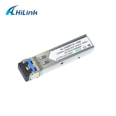 China 120km CWDM SFP Fiber Optic Ethernet Transceiver LC 1000Base 1.25G 1470-1610nm With DDM for sale