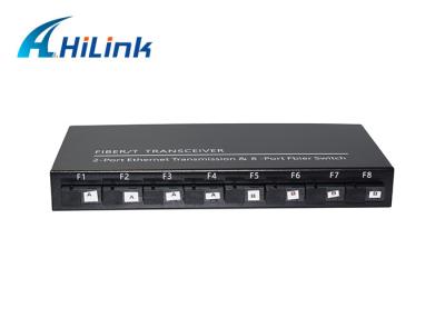 China 10M el 100M el 1000M puerto de SFP del convertidor de la fibra de Ethernet de 8 puertos RJ45 medios en venta