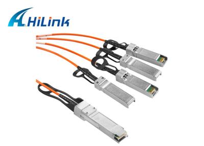 China 40G QSFP+ al cable óptico activo QSFP-4X10G-AOC del desbloqueo de 4x10G SFP+ en venta