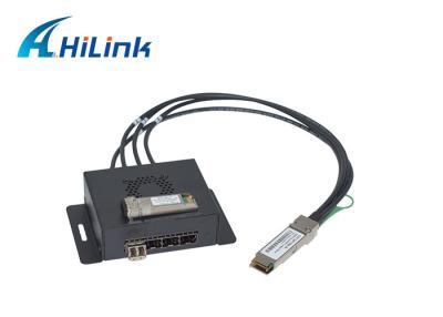 China FCC 40G QSFP+ To 4x SFP+ Extender Box 30cm 50cm Pigtail for sale