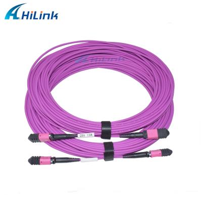 China MPO Female Active Optical Cable 12 Cores Type A 50/125um OM4 1-15M SM for sale