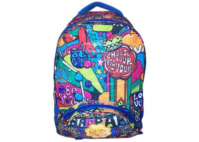 China Multicolor Cartoon  Polyester Student 2 COM. Backpack Bag For Kids Back to School for sale