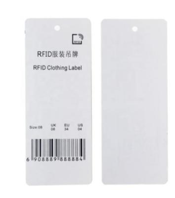 China 105*35mm Clothing Passive RFID Hang Tag For Clothing Store Managem for sale