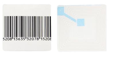 China Barcode Coated Paper 8.2mhz RF EAS Security Labels Stickers Anti Theft for sale