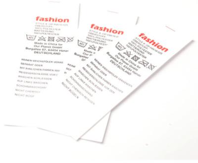 China Logo Printing RFID Care Label UHF Cotton Waterproof Battery Free for sale