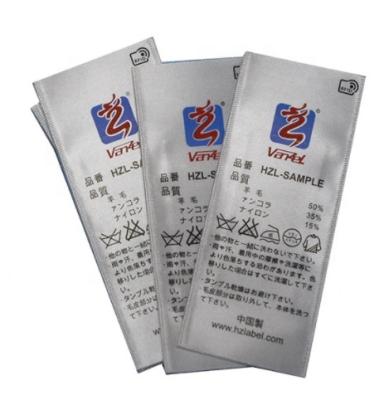 China Encoding Passive RFID Woven Care Label UHF High Consistency for sale