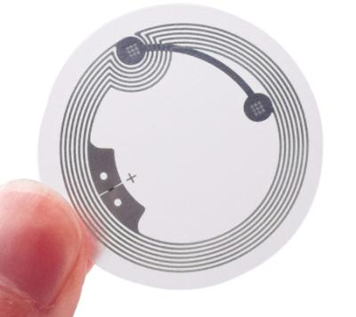 China Waterproof Rfid Label Diameter 40mm Stickers 13.56mhz Round Size for sale