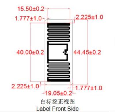 Chine Autocollant 4419mm LAB4419 d'étiquette de fréquence ultra-haute Rfid de marqueterie de Mini Size ISO18000 6C à vendre
