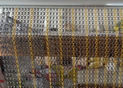 中国 Aluminum 1.5 Mm Wire Chain Link Screen Curtain Architects Exhibition Hall Decorative 販売のため