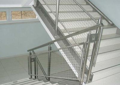China Sus316 2.5Mm Stainless Steel Rope Wire Mesh For Stairs Flexibility zu verkaufen