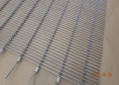 China Building Decorative Wire Mesh Cladding , Rod Woven Decorative Metal Mesh for sale