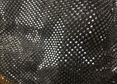 China Sparkly Sequin Aluminum Mesh Fabric Pyramid Flake Jointed For Garment for sale