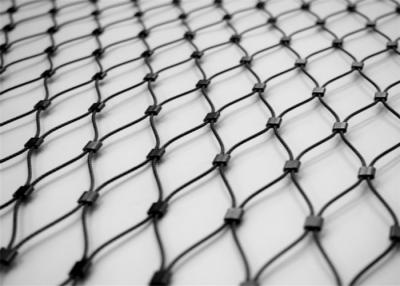 China Architectural Metal Wire Rope Mesh , Crimped Stainless Steel Cable Netting for sale