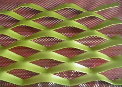 China Red tejida colorida ampliada de la malla de aluminio decorativa para el tapiz externo en venta