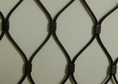 China Tipo tejido flexible de la oxidación del acero inoxidable del cable de la malla de alambre negra de la red en venta