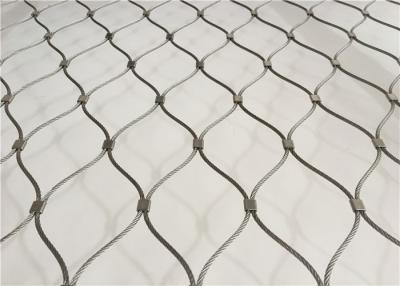 China Animal Protection Stainless Steel Rope Mesh / Knotted Wire Net Mesh for sale