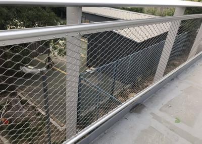 China agujero de acero inoxidable del balcón 50*50m m de 1.5m m Webnet Mesh Railing Guard Bridge Stairway en venta