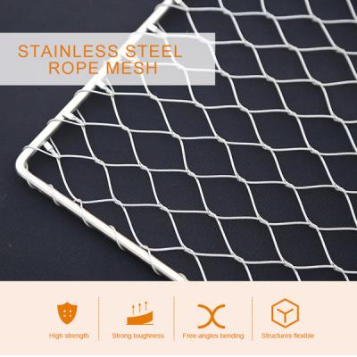 China Ferruled 316 Inox Cable Webnet 1 X 19 Stainless Steel Rope Wire Mesh for sale