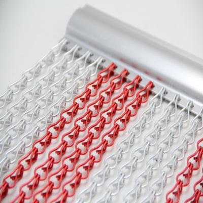 China Aluminum 1.5mm Chain Link Fly Screen Curtains Standard Door 900 X 2100mm for sale