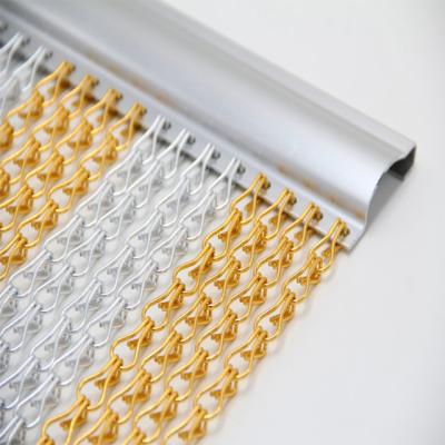 China cortinas de alumínio da corrente de 1.6mm, tela da mosca da porta da corrente à venda