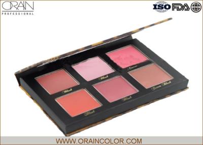 China 6 Color Formal Makeup Blush Palette , Luminous Peach Colour Blusher for sale