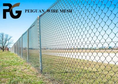 China 50x50mm Metal Chain Link Fence , Twisted Wire Temporary Chain Link Fence for sale
