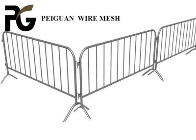 China 12m Event Crowd Control Barriers , Weld Fixed Feet Portable Steel Barricade for sale