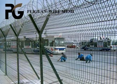 China 2m Airport Security Fencing , Dark Green Airport Perimeter Fencing for sale