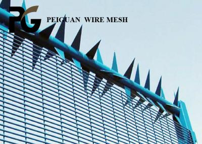China Blue PVC Coated Anti Climb Security Fencing Electro Galvanized for sale