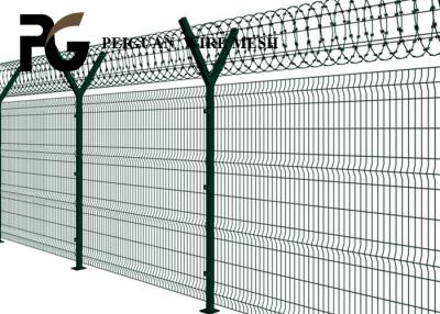 China Green Coated Q235 Razor Barbed Wire Fence Building Site for sale