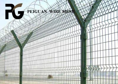 China 3D Welded Airport Security Fencing , Razor Barbed Airport Perimeter Fence for sale