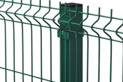 China 55 X 200 Mesh Hole V Curved Bending 3d Panel Fence Powder Coated for sale