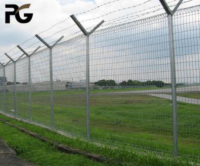 China Aeroporto revestido verde de For Building Site da cerca do arame farpado da lâmina Q235 à venda