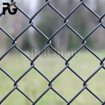 China 2.0mm 6x6 Galvanized Chain Link Fence Panels 9 Gauge Pvc Coated Wire Mesh for sale