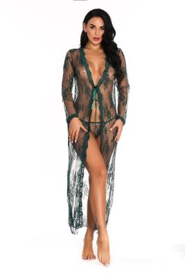 China Babydoll See Through Lingerie Gown Long Night  Open Sheer See Thru Sheer Dress for sale